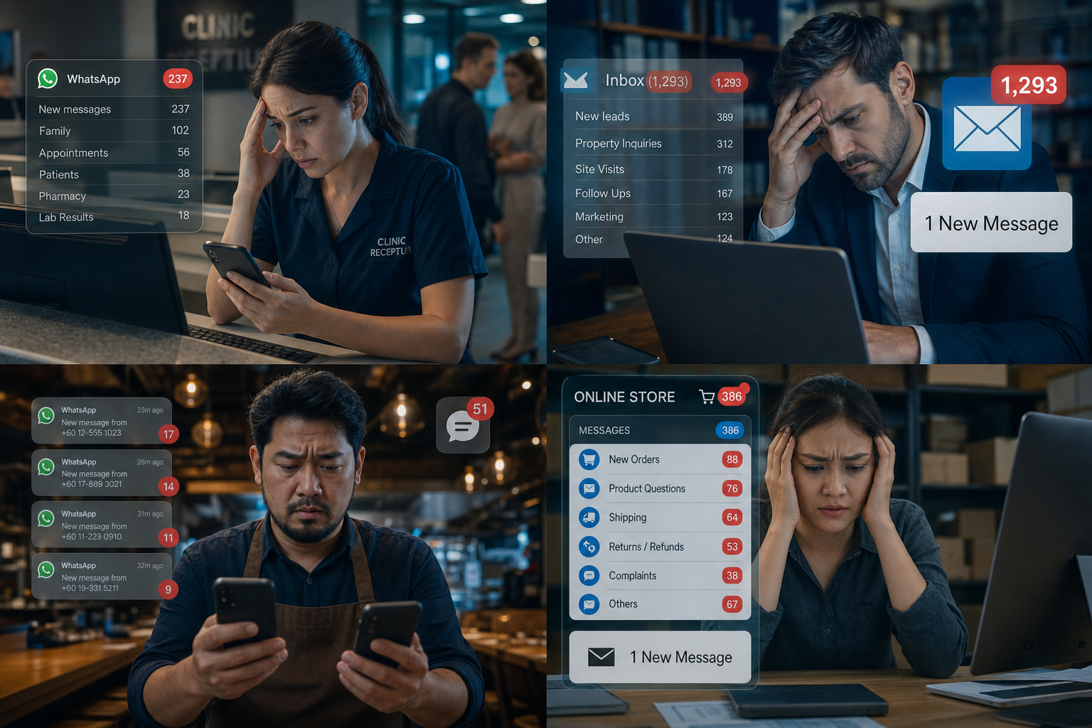 Equipe comercial manual vs automação inteligente com IA